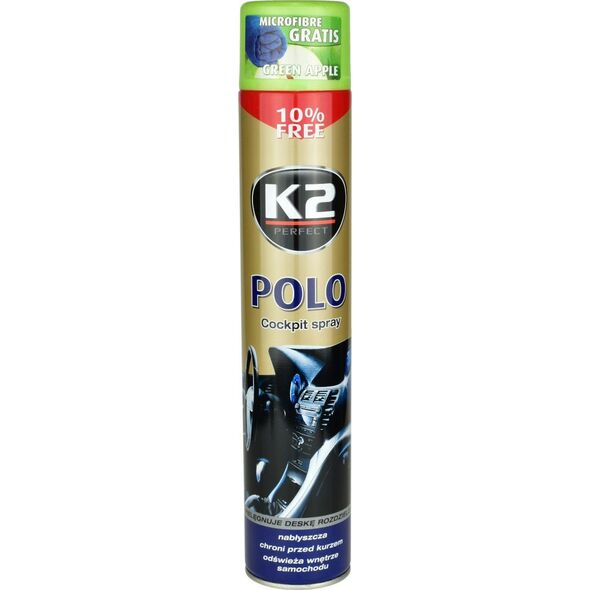 K2 Kokpit nabłyszczający K2 Polo Cockpit spray - Jabłko 750ml uniwersalny 7436013 5906534013439