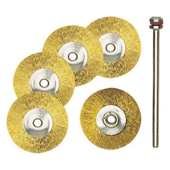 Proxxon Szczotki druciane Proxxon 22 mm dyski mosiądz [5 cz.] 7463829 4006274289628
