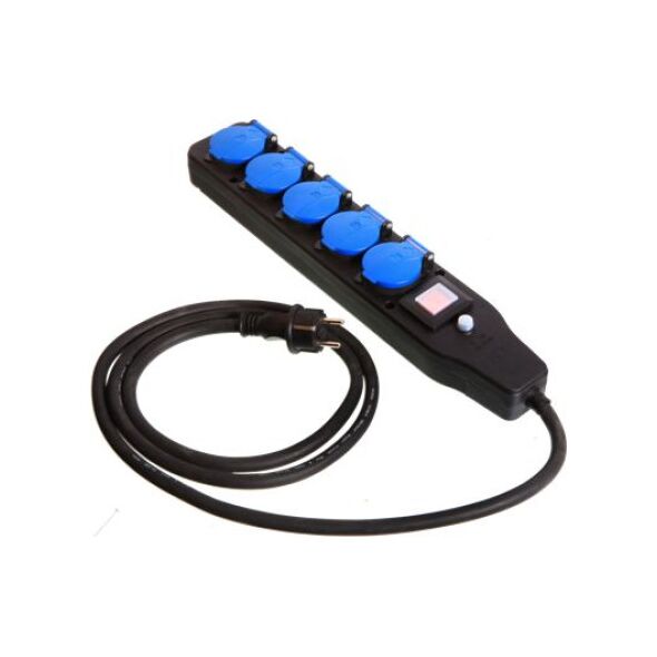 AS Schwabe PRZEDŁUŻACZ NEOPREN 2 MB 5 GNIAZD 7465202 4011160386251