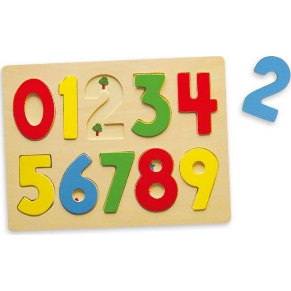 Viga Toys Puzzle Układanka Na Podkładce Cyferki 7532420 6934510585457