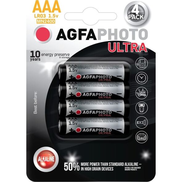 Agfa Bateria Ultra AAA / R03 4 szt. 7539142 4250175821856