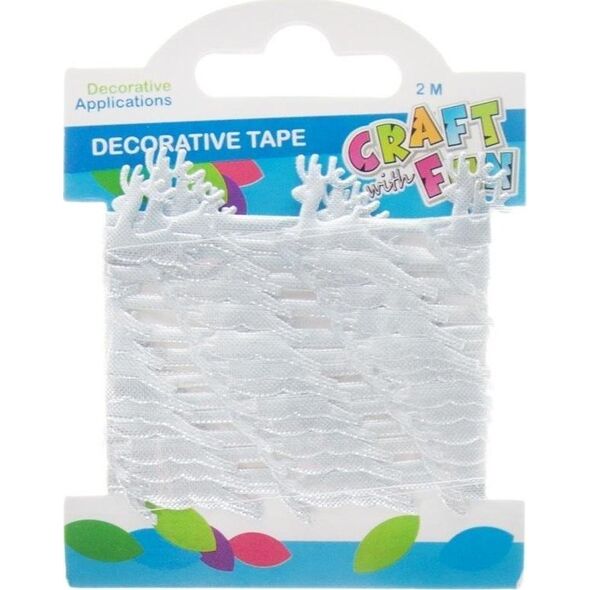 Craft with Fun CF OZDOBA DEK TASMA RENIFER 2M/2,5CM SREB 12/288 7615630 5908275110675