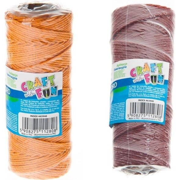 Craft with Fun CF OZDOBA DEK TASMA SZNUR 60M/1MM NAT MIX2 12/96 7615681 5908275112808