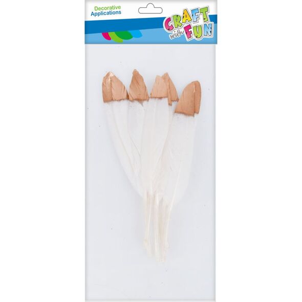 Craft with Fun CF OZDOBA DEK PIORKA 10-15CM 8SZT ZLOT/B 20/600 7615684 5908275110170