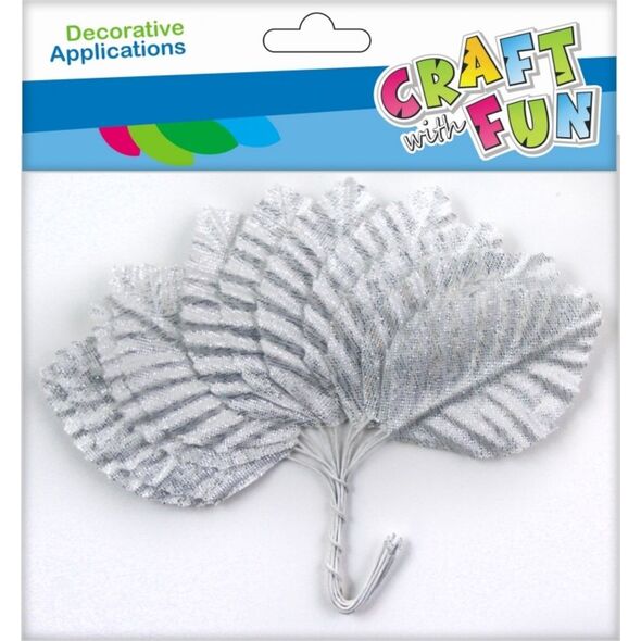 Craft with Fun CF OZDOBA DEK DRUCIK LISC 5,5CM 12SZT SREB12/960 7615705 5908275112143