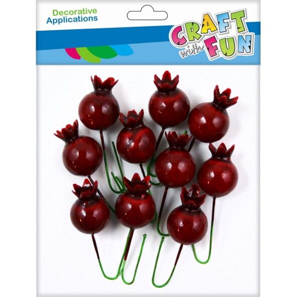 Craft with Fun CF OZDOBA DEK DRUCIK DZIKA ROZA 2CM 10SZT 12/144 7615718 5908275112846