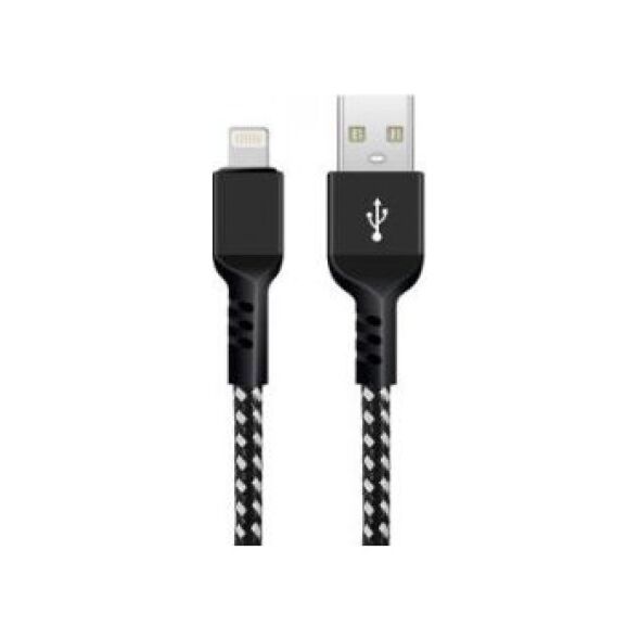 Kabel USB Maclean USB-A - Lightning 1 m Czarny (MCE472) 7625482 5902211119340