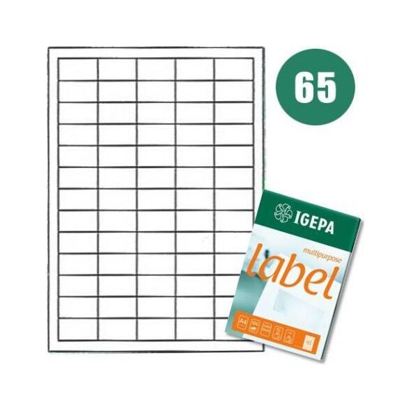 Mondi ETYKIETY A4 IGEPA 38.1 X 21.2 MM BIAŁE (100) 7699974 4026343021799