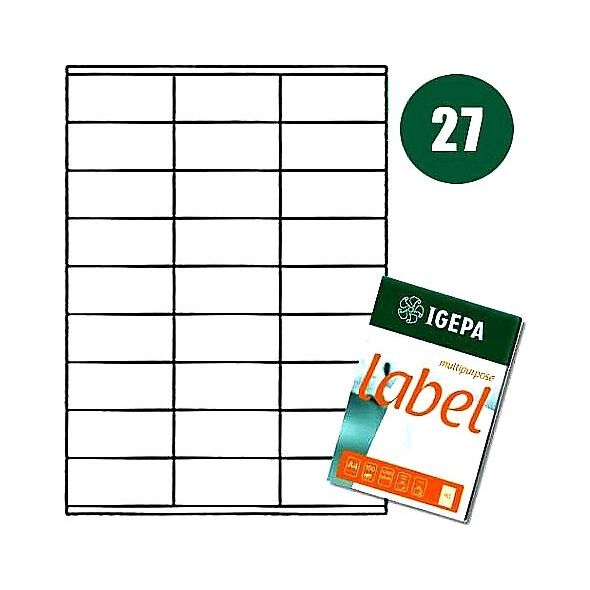 Mondi ETYKIETY A4 IGEPA 70.0 X 32.0 MM BIAŁE (100) 7699978 4026343004914