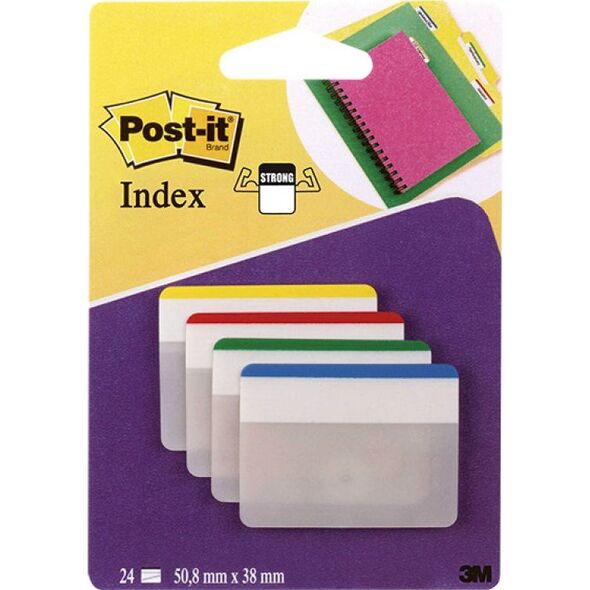 Post-it ZAKŁADKI POST-IT 50.8 X 38 MM 686-F1 PROSTE DO SZUFLAD 4 KOLORY PO 6 SZT 7703846 51131936201