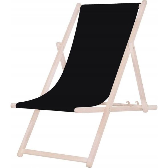 Platinet PLATINET LEŻAK OGRODOWY DREWNIANY SUMMER SUNBED CZARNY[45433] 7740466 5907595454339