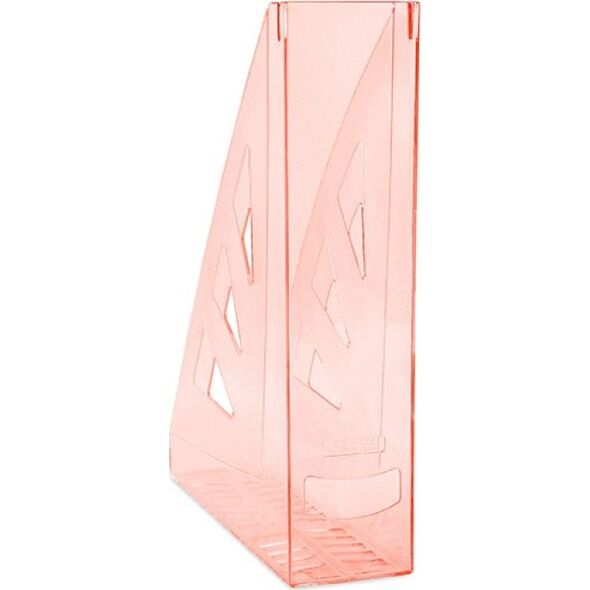 Office Products Pojemnik na dokumenty OFFICE PRODUCTS, ażurowy, A4, transparentny czerwony 7922636 5901503693896