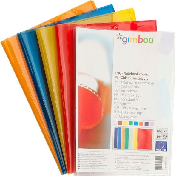 Gimboo Okładka na zeszyt GIMBOO, krystaliczna, A5, 150mikr., niebieska 7924009 5901503661710