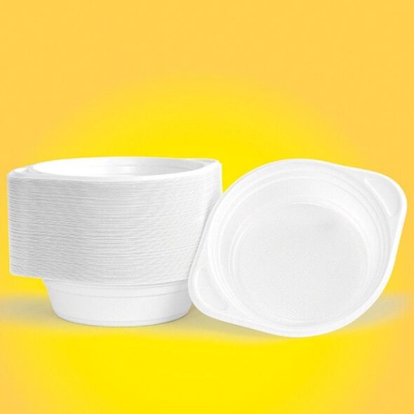 Office Products Flaczarka plastikowa OFFICE PRODUCTS, 500ml, śr. 16cm, 100 szt., biała 8012288 5901503668955