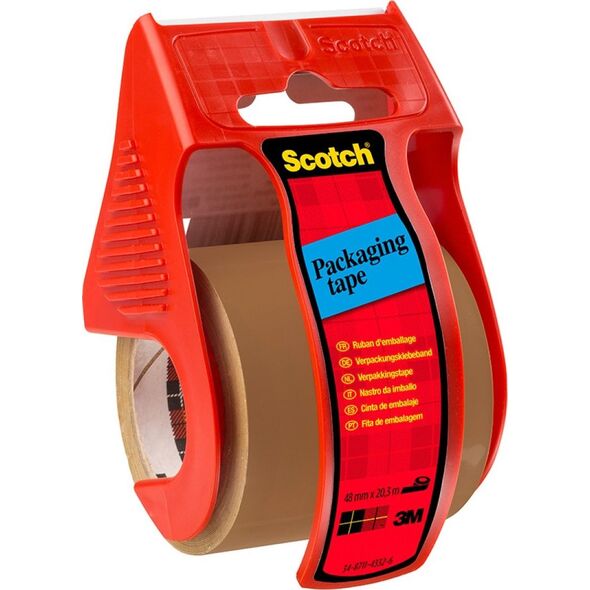 Scotch Mini dyspenser do taśm (C.5020.D), w zestawie taśma pakową, 48mmx20,3m, czerwony 8013132 51141239279