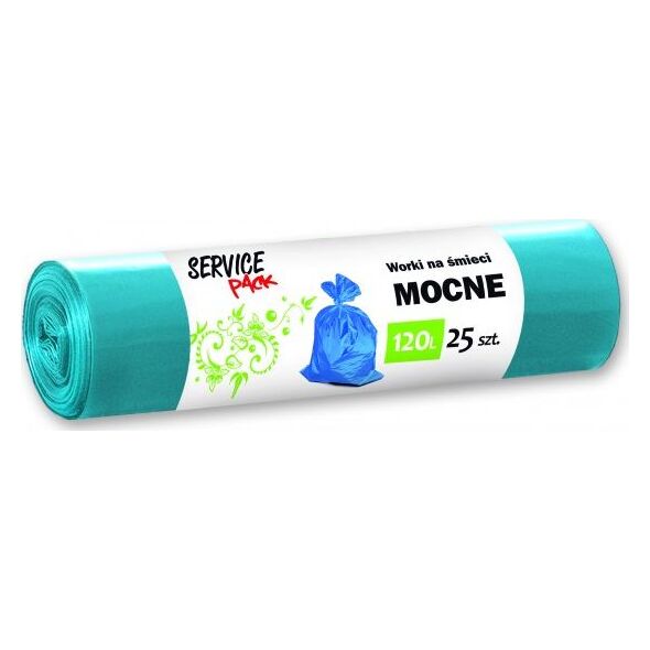 Stella Pack WORKI NA ŚMIECI 120 L LDPE MOCNE NIEBIESKIE (25) 8026164 2000009002553