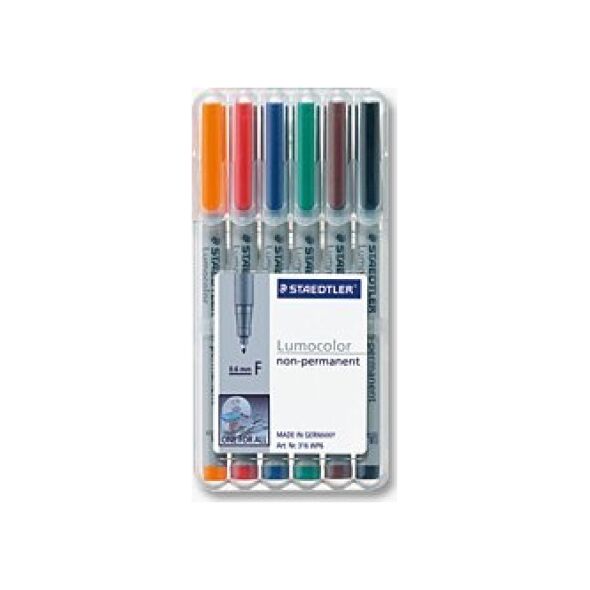 Staedtler STAEDTLER Folienstift Lumocolor F nonperm 6St 8160836 4007817323588