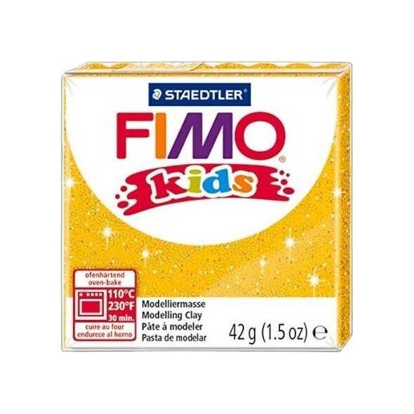 Fimo Masa plastyczna termoutwardzalna Kids brokatowy złoty 42g 8161848 4007817805169