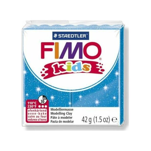 Fimo Masa plastyczna termoutwardzalna Kids brokatowa niebieska 42g 8161856 4007817804964