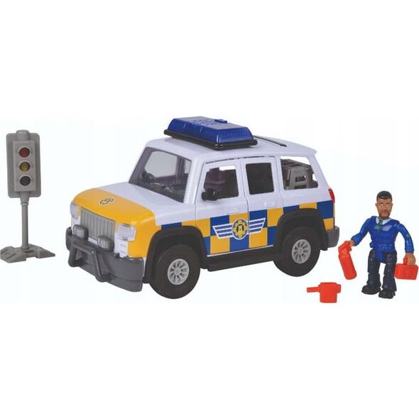 Simba Strażak Sam Jeep policyjny z figurką Malcolm 8163751 4006592066291