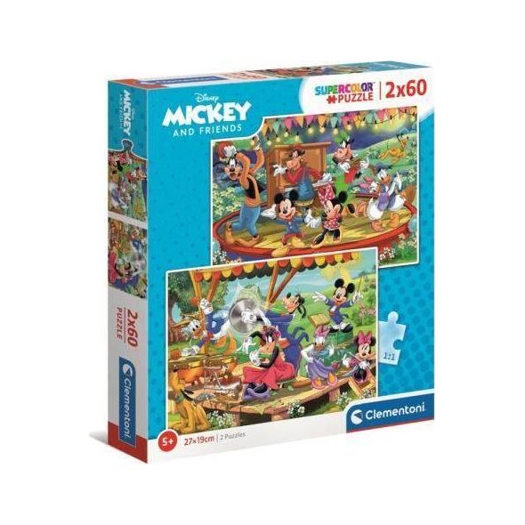Clementoni Puzzle 2x60 Miki i Przyjaciele 21620 8163823 8005125216208