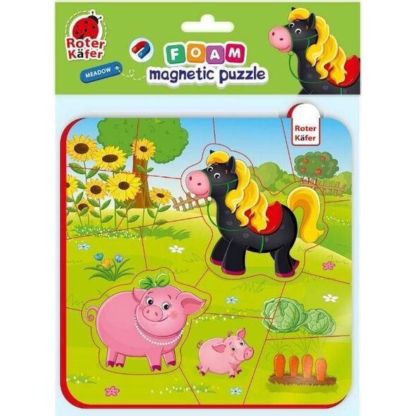 Roter Kafer Piankowe puzzle z magnesem "Koń i świnki" RK5010-08 8303351 5903858960463
