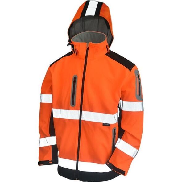 VIZWELL KURTKA SOFTSHELL OSTRZ.POM-GRANAT.XXL VWJK177ON/XXL/W20 VIZWELL 8335429 6933157034151