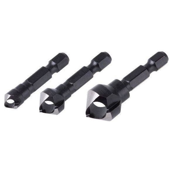 Wolfcraft ZESTAW POGŁĘBIACZY 8 12 16 MM WOLFCRAFT - Z WYRZUTNIKIEM TRZPIEŃ 6-KĄTNY WF4375000 WOLFCRAFT 8362849 4006885437500