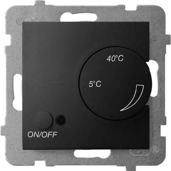 Ospel ARIA Regulator temperatury z czujnikiem napowietrznym czarny metalik RTP-1UN/m/33 8370099 5907577484606
