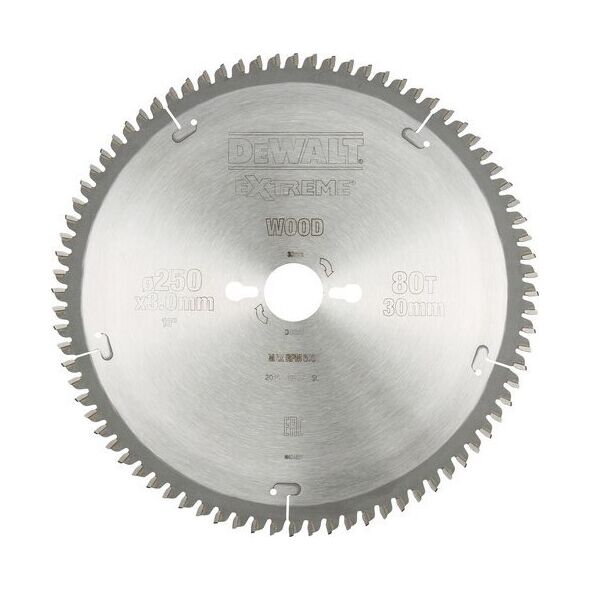 Dewalt DEWALT PIŁA TARCZ.250x30mmx80z DT4287-QZ 8384093 5035048057711