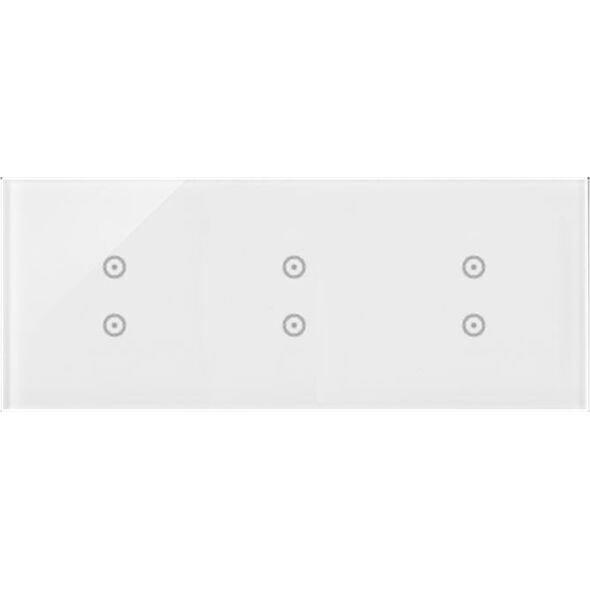Kontakt-Simon Simon 54 Touch Panel dotykowy 3 moduły 2 pola dotykowe pionowe, 2 pola dotykowe pionowe, 2 pola dotykowe pionowe, DSTR3333/70 8385616 5902787862732