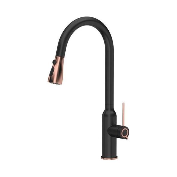 Bateria kuchenna Quadron Jessica Q LINE PullOut SteelQ stojąca czarny z elementami wykończonymi miedzią (84818011) 8408363 5903242537455