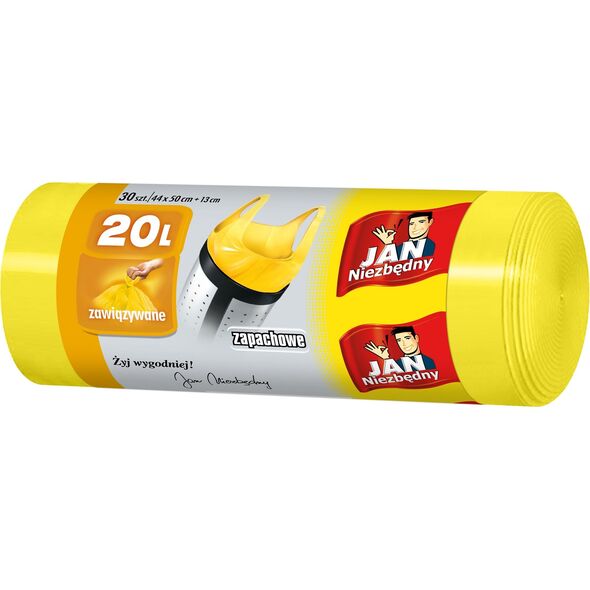 JAN Niezbędny Sarantis Jan Niezbędny Worki na śmieci zapachowe 20L żółte 1op.-30szt 8410546 5900536310510