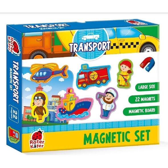 Roter Kafer Puzzle magnetyczne "Pojazdy" z tablicą RK2090-04 8485940 5903858960364