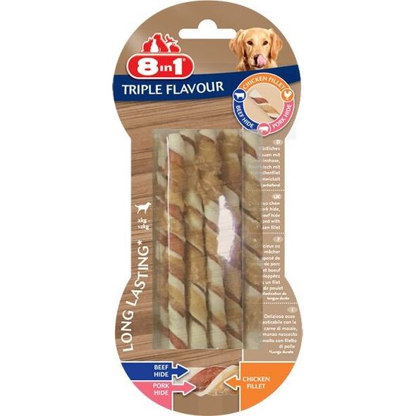 8in1 8in1 PAŁECZKI TRIPLE FLAVOUR TWISTED 3 MIĘSA 10 szt. /6 8491005 4048422144601