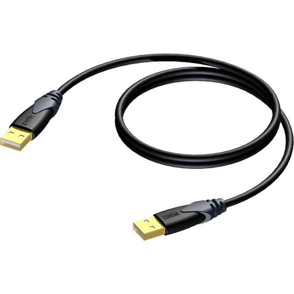 Kabel USB Procab USB-A - USB-A 3 m Czarny (CLD600/3) 8500847 5414795035201