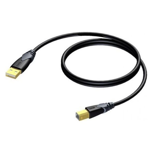 Kabel USB Procab USB-A - USB-B 1.5 m Czarny (CLD610/1.5) 8500848 5414795030275