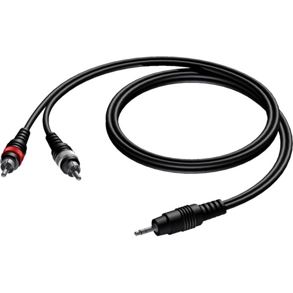 Kabel Procab Jack 3.5mm - RCA (Cinch) x2 10m czarny (CAB711/10) 8500934 5414795001466