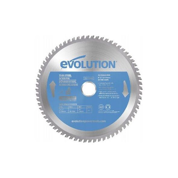Evolution Piła widiowa TCT do cięcia cienkiej stali 210mm / 68z do pił ukośnych 8507567 849713090898