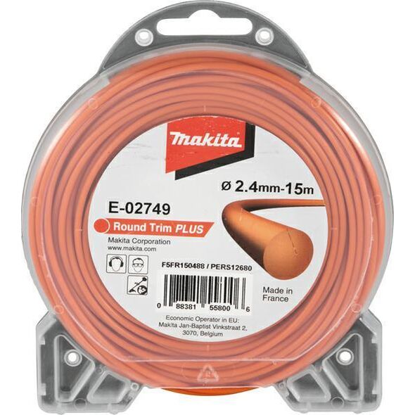 Makita MAKITA ŻYŁKA NYLONOWA OKRĄGŁA 2,4mm/15m ME-02749 8535703 88381558006