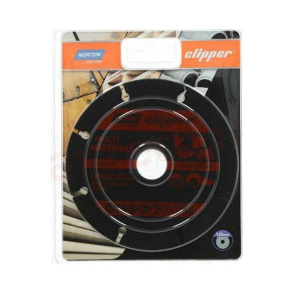 Norton Clipper Tarcza przecinająca TCT ANGLEGRINDER MULTIMATERIAL 125x22.2 8662903 5450248771104