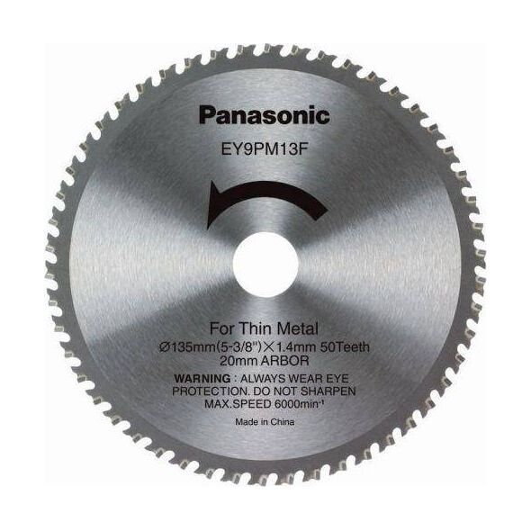 Panasonic Tarcza do metalu (cienkie cięcie), dla EY45A2 /4542, średnica 135mm 50 zębów PANASONIC 8687496 5025232775569