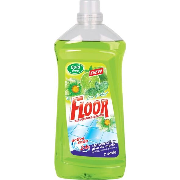 Floor Floor Active Soda - Uniwersalny płyn do mycia powierzchni z odtłuszczaczem - Lime&Mint 8697021 5901474029304