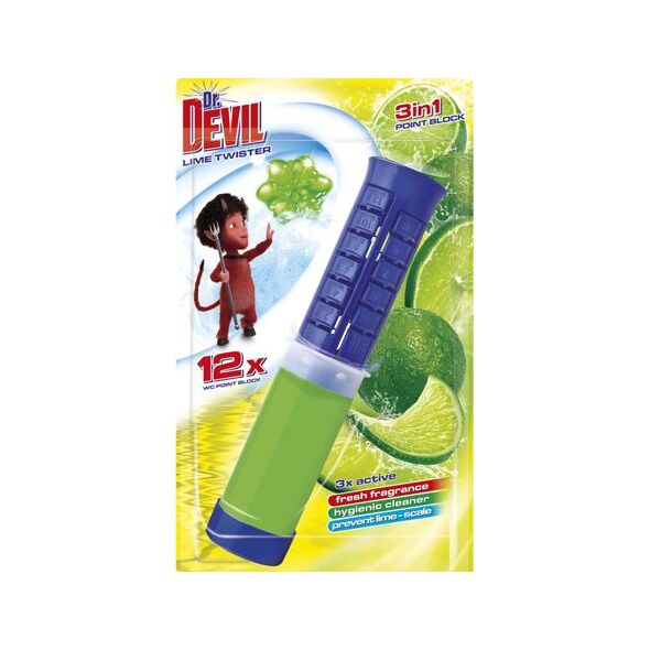 Dr Devil Dr. Devil - Odświeżacz do WC w formie krążków żelowych - Lime Twister 8697911 8595025831132