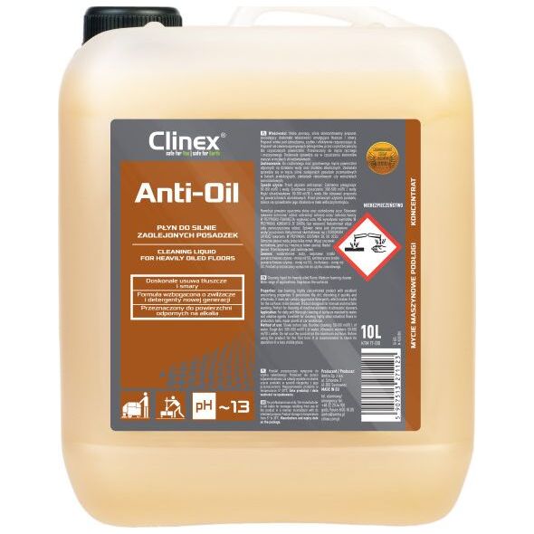 Clinex Płyn do tłustych plam Anti-Oil 10L 8860223 5907513271123