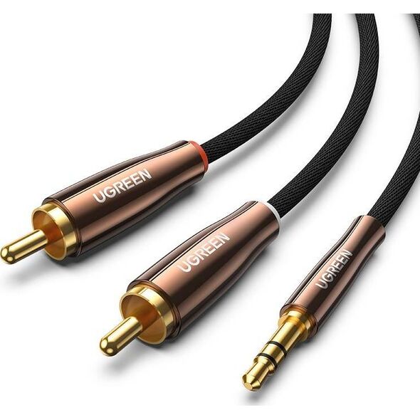 Kabel Ugreen Jack 3.5mm - RCA (Cinch) x2 2m czarny (80847) 9011077 6957303888474