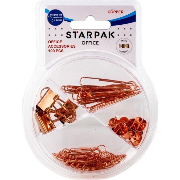 Starpak AKCESORIA BIUROWE 100SZT MIEDZ OFF STK B/C12/96 9045707 5908275166726