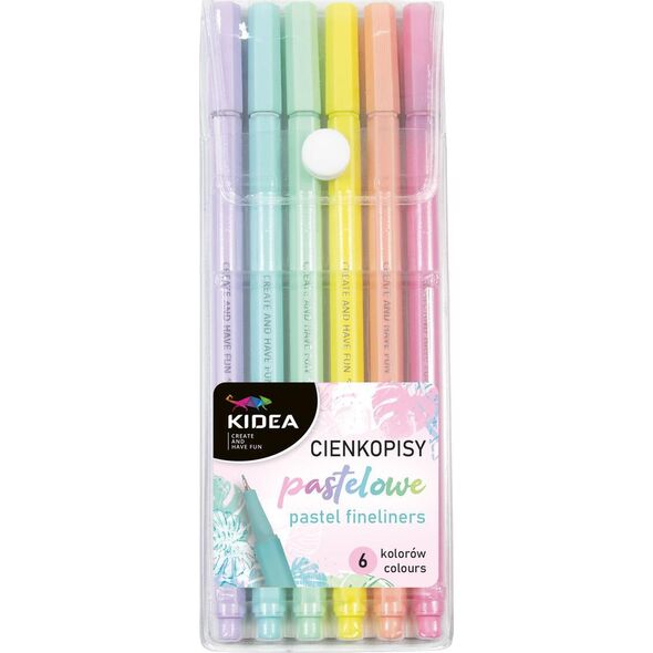 Derform Cienkopisy KIDEA pastelowe 6 kolorów 9046696 5901130082452