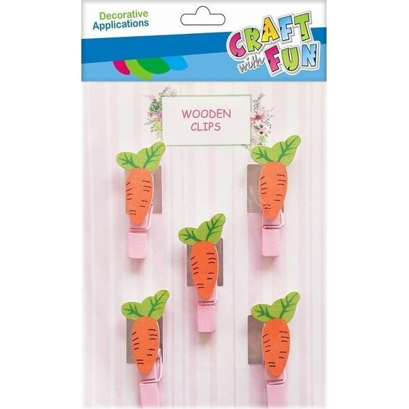 Craft with Fun OZDOBA DEK DREW SPINACZ MARCHEWKA 5SZT CF 12/144 9048586 5908275168829