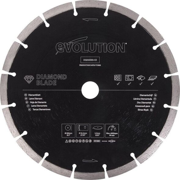 Evolution Tarcza diamentowa segmentowa Evolution D230SEG-CS 230mm do cięcia materiałów budowlanych 9295416 849713091420